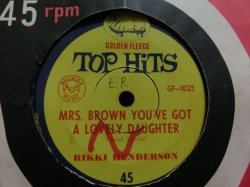 画像1: Herman's Hermits名曲カバー★RIKKI HENDERSON-『ミセス・ブラウンのお嬢さん/Mrs. Brown, You've Got a Lovely Daughter』