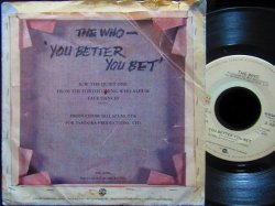 画像2: ザ・フーUS原盤/45s SHORT VERSION★THE WHO-『YOU BETTER YOU BET』