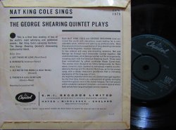 画像2: ナット・キング・コール/UK原盤★『Nat King Cole SINGS George Shearing』