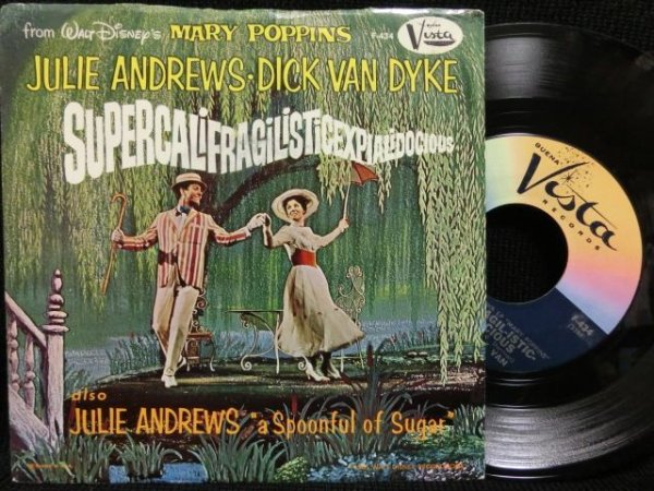 画像1: ディズニーUS原盤/メリー・ポピンズ貴重ジャケ★JULIE ANDREWS & DICK VAN DYKE-『SUPER-CALI-FRAGIL-ISTIC-EXPI-ALI-DOCIOUS』  (1)