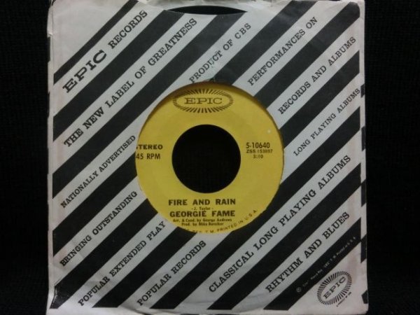 画像1: ジョージ－・フェイムUS原盤/James Taylorカバー★GEORGIE FAME-『FIRE AND RAIN』  (1)