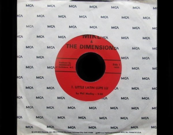 画像1: Righteous Brothersレアカバー★MIKE & THE DIMENSION-『LITTLE LATIN LUPE LU』 (1)