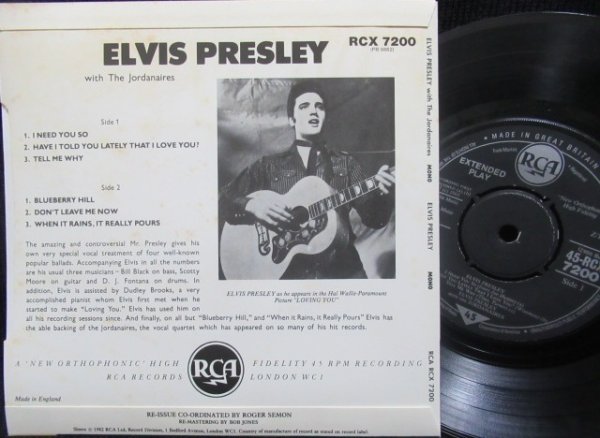 エルヴィス・プレスリーUK廃盤☆ELVIS PRESLEY - MODERN RECORDS