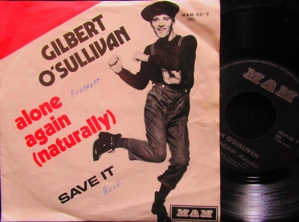 画像1: ギルバート・オサリバン/ベルギー原盤★GILBERT O'SULLIVAN-『アローン・アゲイン/Alone Again (Naturally) 』 (1)