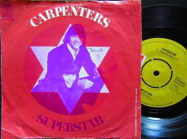 画像1: カーペンターズ/EU原盤/カップリング違い★CARPENTERS-『SUPERSTAR』 (1)