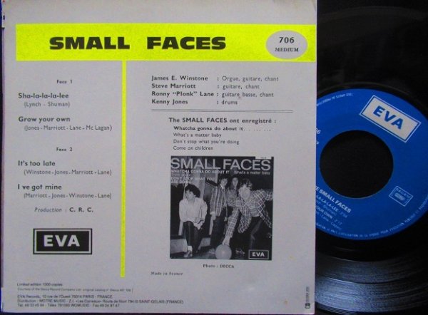 画像2: スモール・フェイセス/France限定盤★SMALL FACES-『SHA-LA-LA-LA-LEE』 (2)