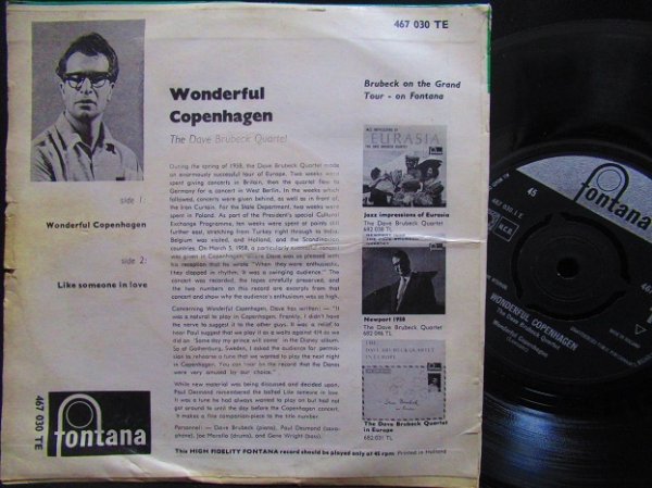 画像2: デイブ・ブルーベック/EU原盤★DAVE BRUBECK-『WONDERFUL COPENHAGEN.』 (2)