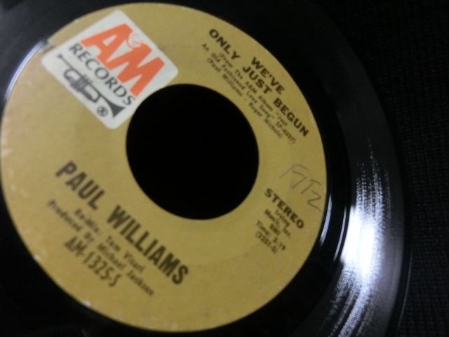 Roger Nichols名曲カバー☆PAUL WILLIAMS-『愛のプレリュード/WE'VE ONLY JUST BEGUN』 - MODERN  RECORDS 3号店