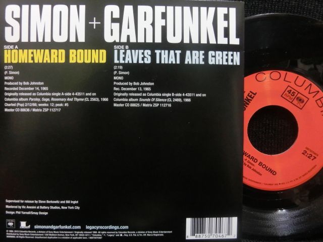 サイモン&ガーファンクル/限定EP★SIMON & GARFUNKEL-『早く家へ帰りたい/HOMEWARD BOUND』