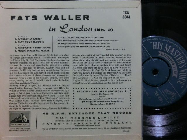 ファッツ・ウォーラーUK原盤★FATS WALLER-『IN LONDON』