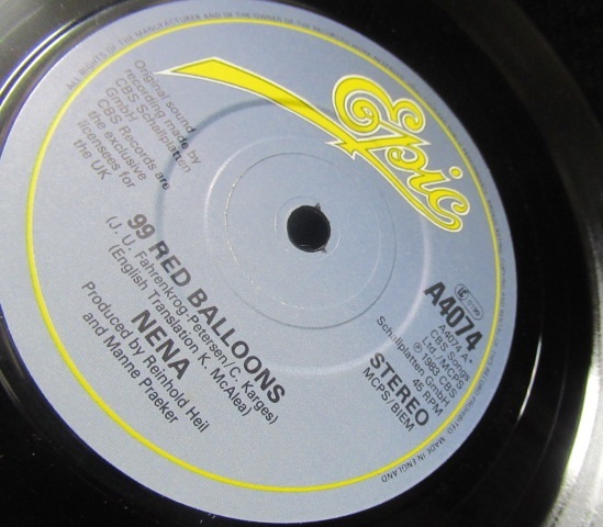 ロンドンナイト・ディスクガイド掲載/ネーナUK原盤☆NENA-『ロックバルーンは99/99 RED BALOONS』 - MODERN RECORDS  3号店
