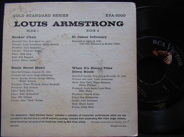 超目玉 【希少ジャケ/US原盤】ルイ・アームストロング Louis Armstrong ...